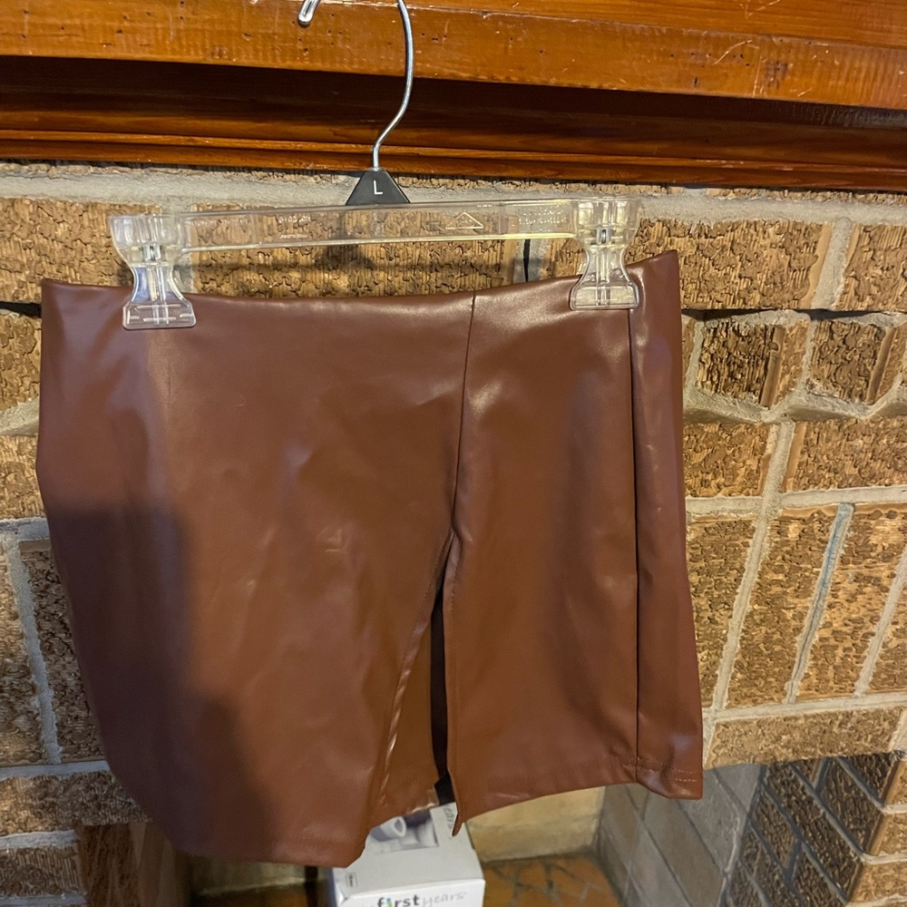 Faux Leather skort